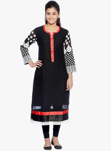 Vanita-Black-Embroidered-Kurta